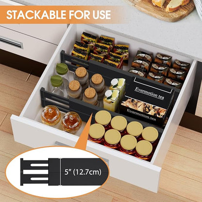 Bamboo Drawer Dividers Organizers, Kitchen Drawer Organizer, Adjustable Drawer - Image 5