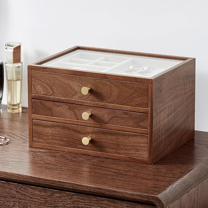 CHOSIN Black Walnut Wooden Jewelry Box - Image 3