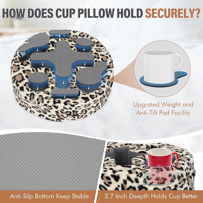 INNO STAGE Couch Cup Holder-Sofa Cup Holder Pillow | Couch Caddy Buddy | Drinks - Image 3