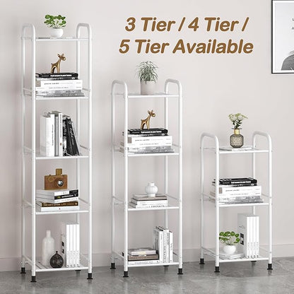 JSB 5 Tier Narrow Bathroom Shelving Unit, Kitchen Storage Rack Organizer Metal - Image 5