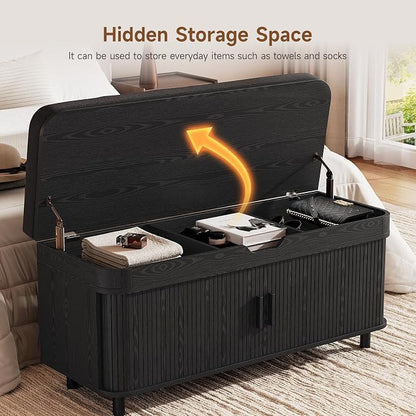 ONBRILL 43.3" Shoe Storage Bench - Image 3