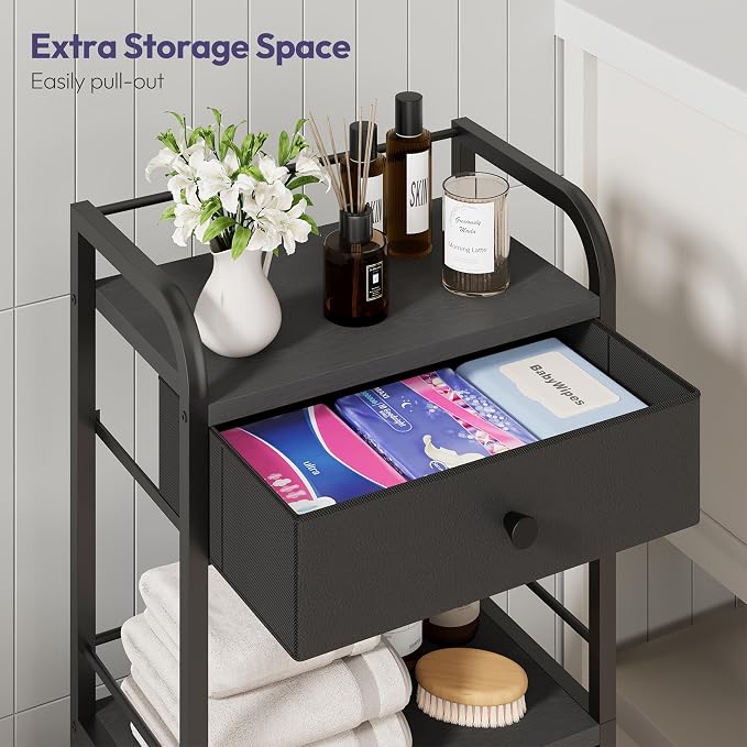 SWTYMIKI 14.57"x32.28" Bathroom Storage Cabinet – Freestanding Toilet Paper - Image 7