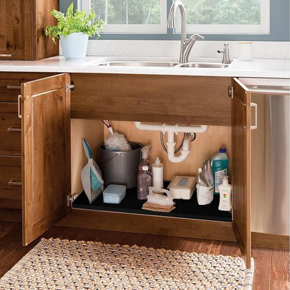 Under Sink Mat, Silicone Waterproof Under Sink Liner, Sink Cabinet Organizer - Image 3
