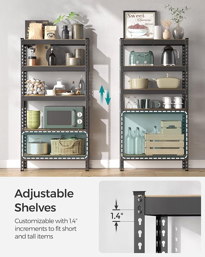 SONGMICS 5-Tier Storage Shelves, Load 2310 lb, Garage Storage, Boltless Assembly - Image 5