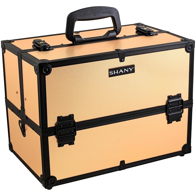 SHANY Essential Pro Makeup Train Case Cosmetic Box Portable Makeup Case by SHANYCosmetics