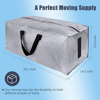 4 Pack Large Strong Bags with Zippers & Carrying Handles - Image 2