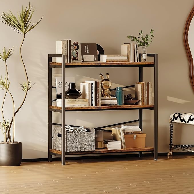 Book Shelf, 3 Tier Bookshelf 31.49" Width, Book Shelf Storage and Organization - Image 7