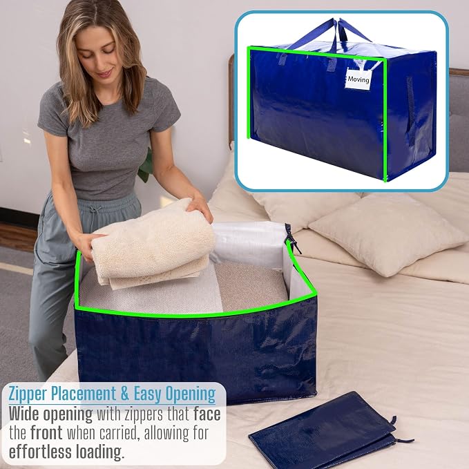 VENO 6 Pack Moving Bags and Large Christmas Decoration Storage Bins - Image 3