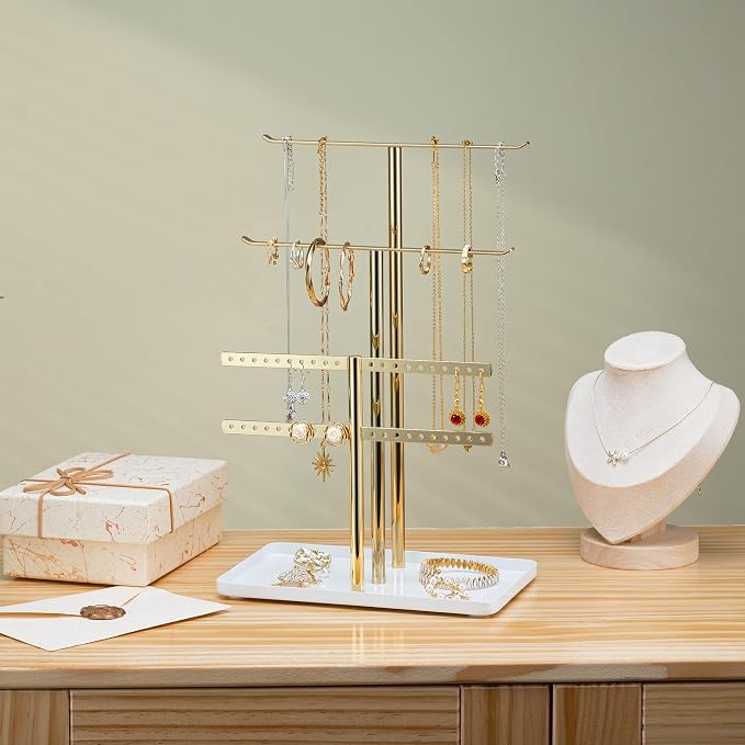 pickpiff Jewelry Stand Organizer Necklace Holder- 12.5" Sturdy Earring and - Image 6