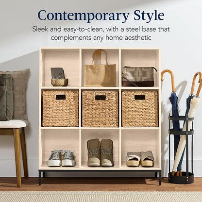 Best Choice Products 9-Cube Bookshelf, 3-Tier Wood Storage Bookcase W/Legs - Image 3