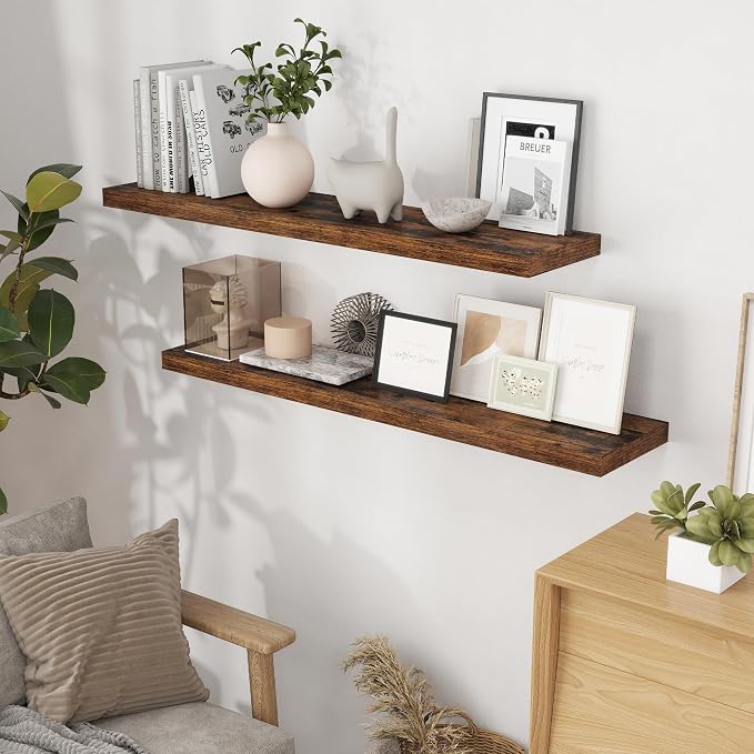 48 Inch Floating Shelves, 9.3 Inch Deep Floating Shelf - Image 2