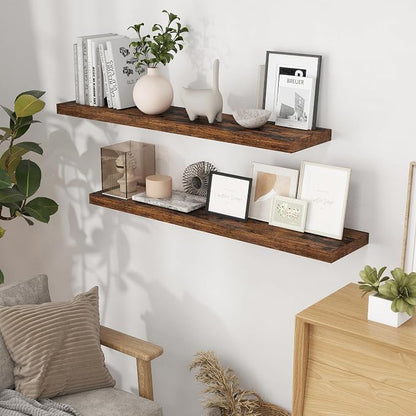 48 Inch Floating Shelves, 9.3 Inch Deep Floating Shelf - Image 2