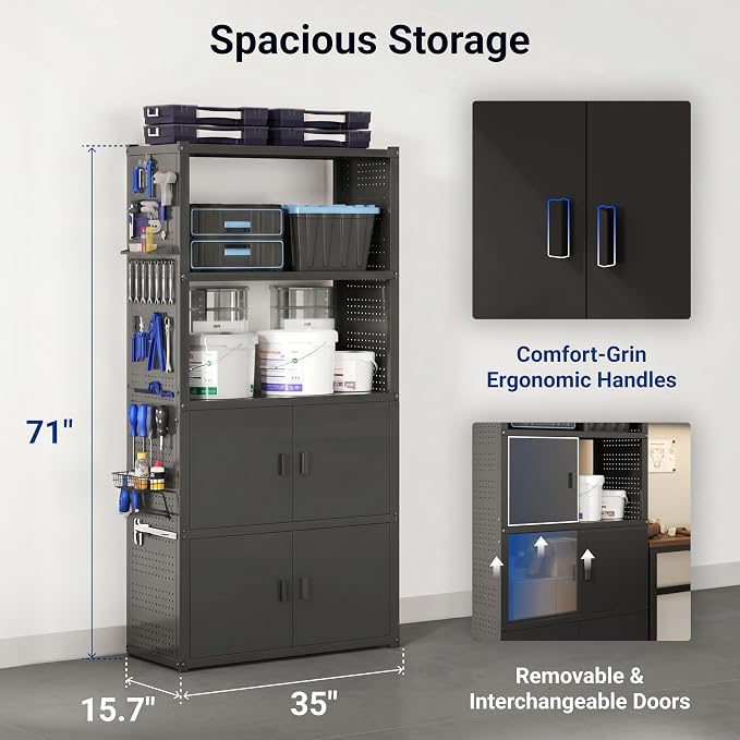 FLEXIMOUNTS 117" W Modular Garage Storage Cabinet - Image 5