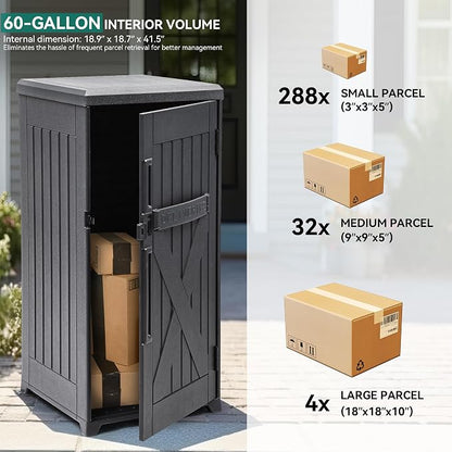 YITAHOME 60 Gallon Large Package Delivery and Storage Box, Double-Wall Resin - Image 5