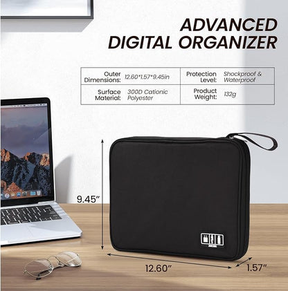 Large Slim Cable Organizer Travel Case, Single-Layer Electronic Accessories - Image 2