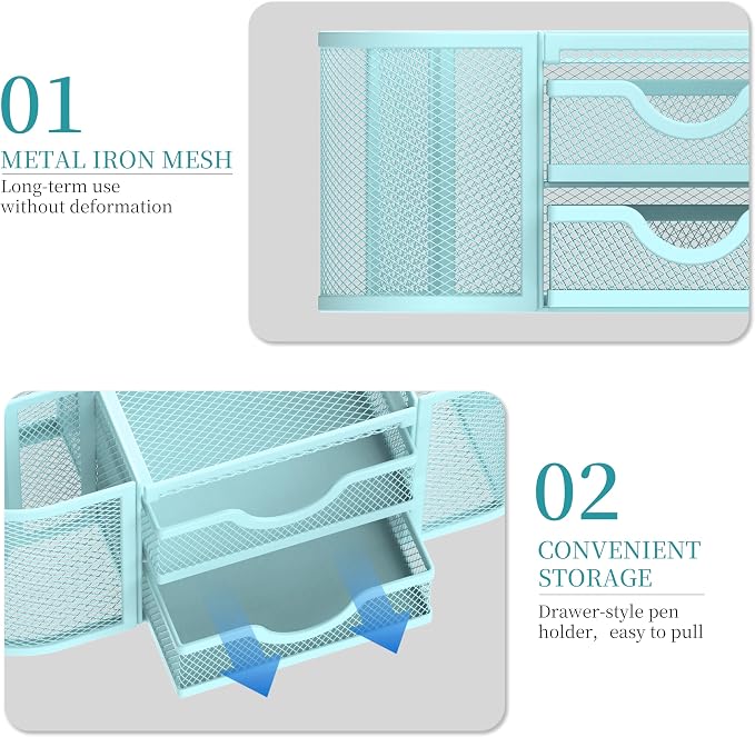 SUPEASY Mesh Desk Organizer, Desk Organizers and Accessories, Pen Holder - Image 5