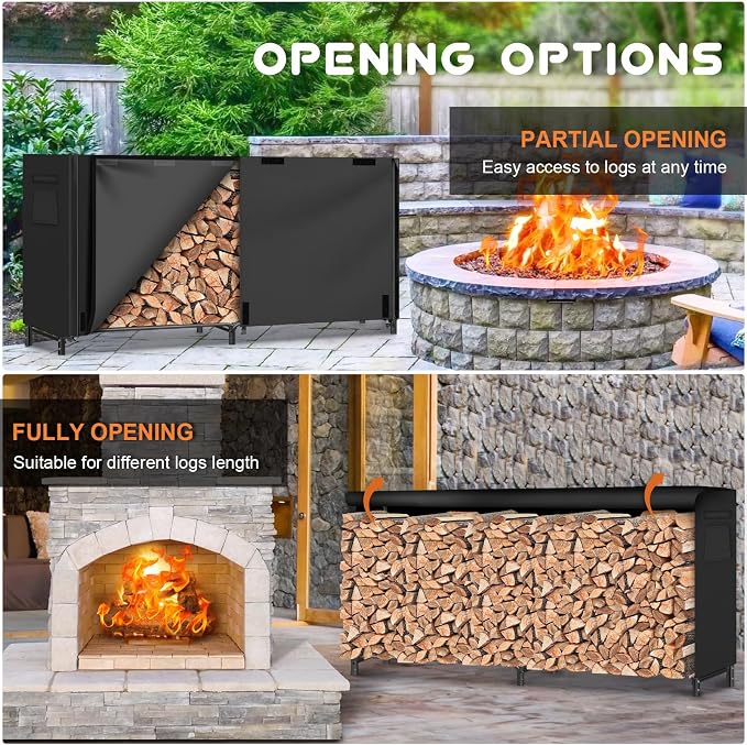 Gtongoko 8FT Firewood Rack Outdoor - Image 5