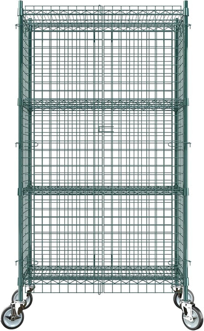 18"x36"x70" Metal Wire Green Security Heavy Duty Commercial NSF Certified by Krollen+Industrial