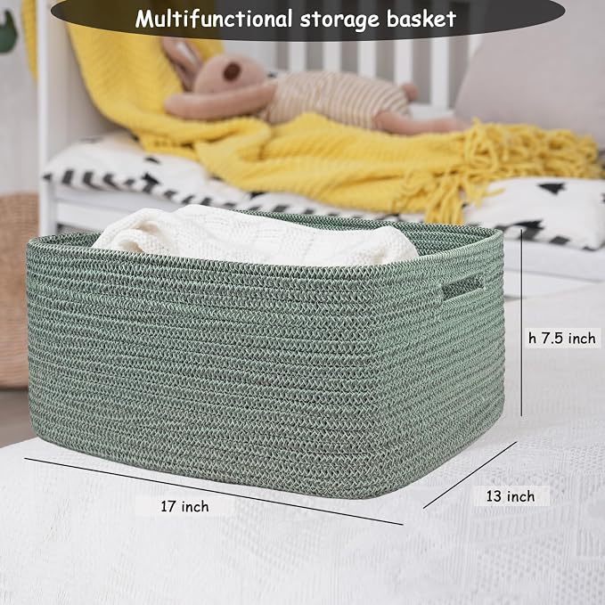 COMFY-HOMI Cotton Rope Woven Basket - Image 4