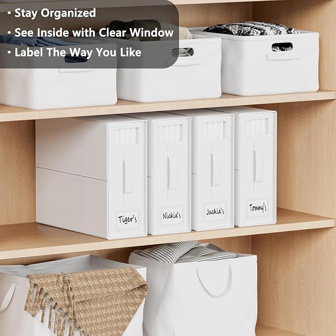 SheetCube Bed Sheet Organizers and Storage 4 Pack, Foldable Linen Closet - Image 2