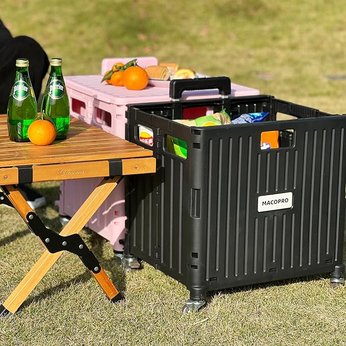 MACOPRO Folding Utility Cart Portable Rolling Crate Handcart Shopping Trolley - Image 9