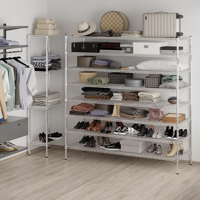 24" Deep x 72" Wide x 74" Height Wire Shelving Kit | 8-Tier | NSF Commercial - Image 5