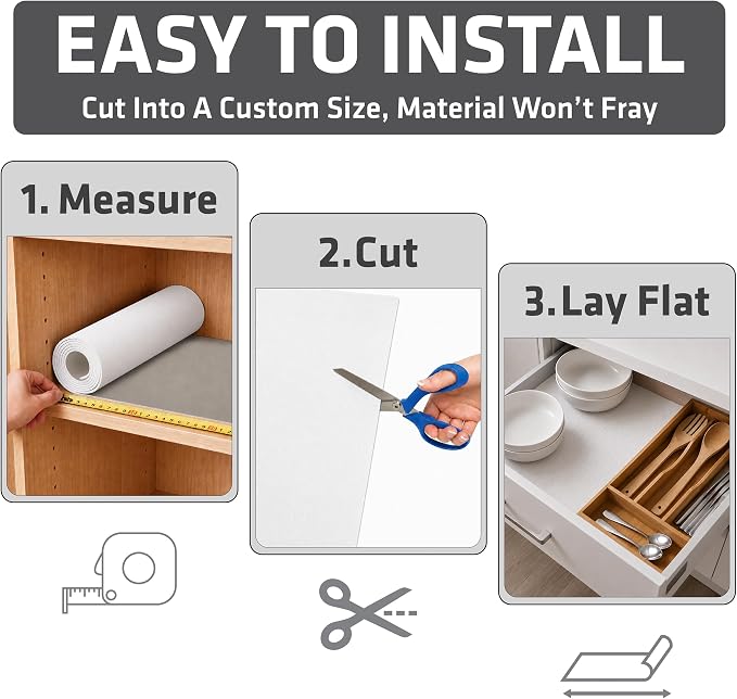 Drymate Premium Luxury Shelf & Drawer Liner, Thick Cushioned Fabric, - Image 5