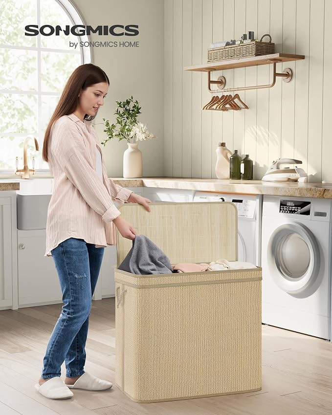 SONGMICS 3-Section Laundry Hamper - Image 2
