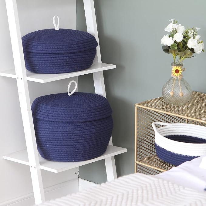 Sea Team Round Cotton Rope Storage Basket - Image 3