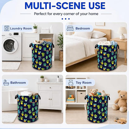 Cactus Plants Laundry Hamper, Collapsible Laundry Baskets, Dirty Clothes Baskets - Image 7