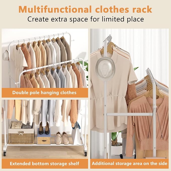 Laiensia Double Rods Garment Rack - Image 8