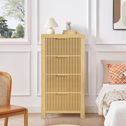 Modern 4-Drawer Solid Wood Dresser - Image 8