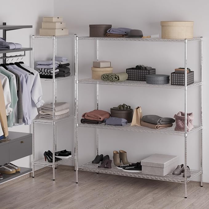24" Deep x 60" Wide x 74" Height Wire Shelving Kit | 4-Tier | NSF Commercial - Image 5