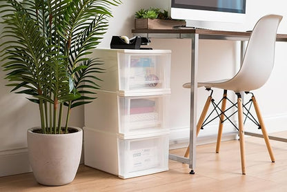 IRIS USA 17 Qt. Medium Plastic Stacking Drawer, Stackable Storage Organizer Unit - Image 2