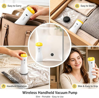Vacuum Compression Bags with 2‑in‑1 Rechargeable Air Pump, 16 Pack Multi‑Size - Image 3