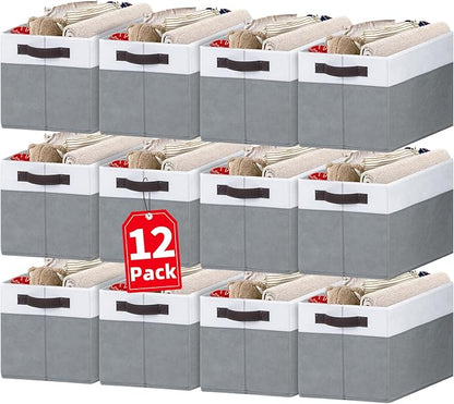 Criusia 12 Pack Large Storage Baskets by Criusia
