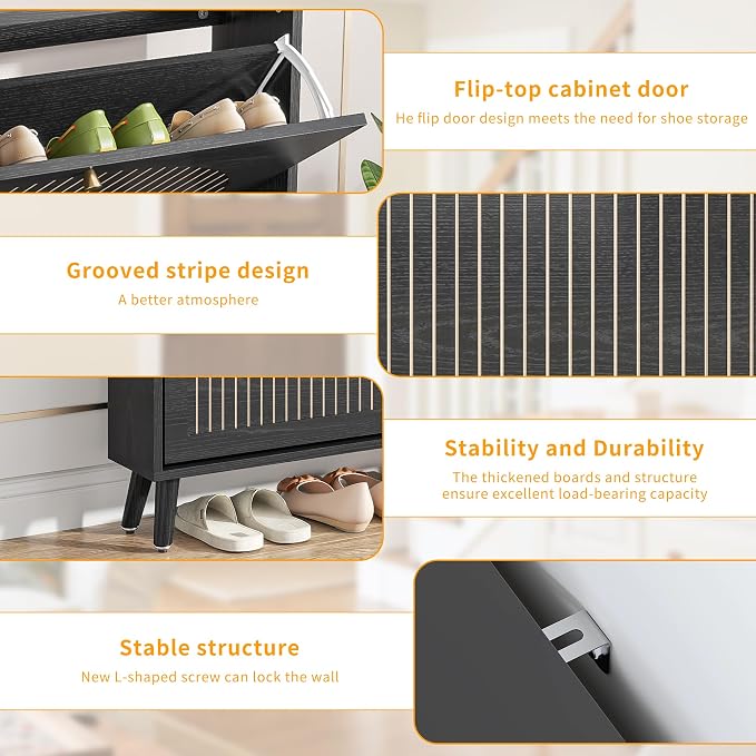 Fsbecl Shoe Storage Cabinet for Entryway - Image 4