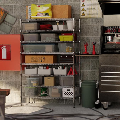 21" Deep x 48" Wide x 74" Height Wire Shelving Kit | 8-Tier | NSF Commercial - Image 7