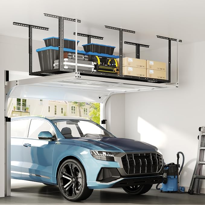 FLEXIMOUNTS 3x8 Overhead Garage Ceiling Storage Rack, Adjustable Garage - Image 5