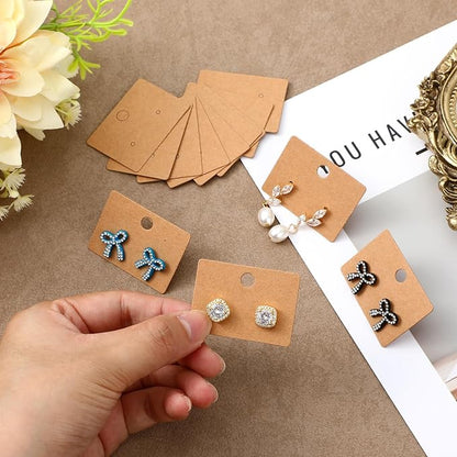 LIQWEI 150 Pcs Earring Display Cards, Earrings Paper Holders Organizer - Image 3