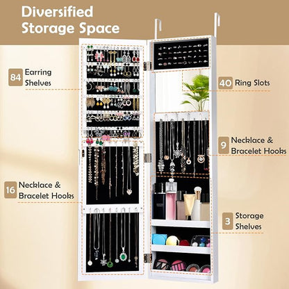 HAPPYGRILL Wall Mounted Jewelry Cabinet - Image 5