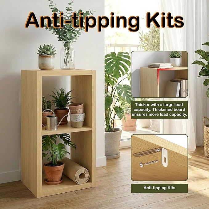 WannabeMyself【2026 Wooden Thick Frame】 2 Cube Storage Organizer - Image 5