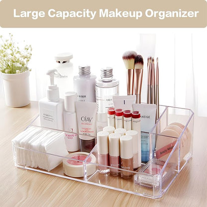 Clear Makeup Organizer, Makeup Brushes Storage Case, Cosmetic Display Case Tray - Image 4