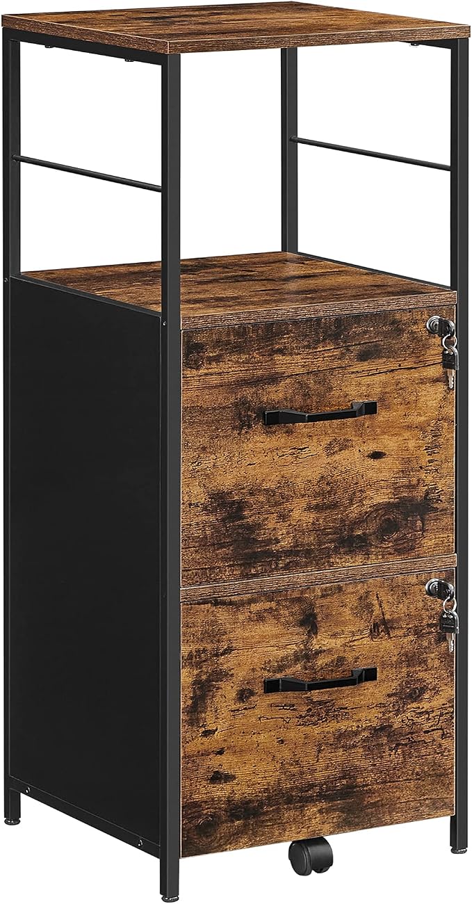 VASAGLE File Cabinet for Home Office, 2-Drawer Filing Cabinet by VASAGLEbySONGMICSHOME
