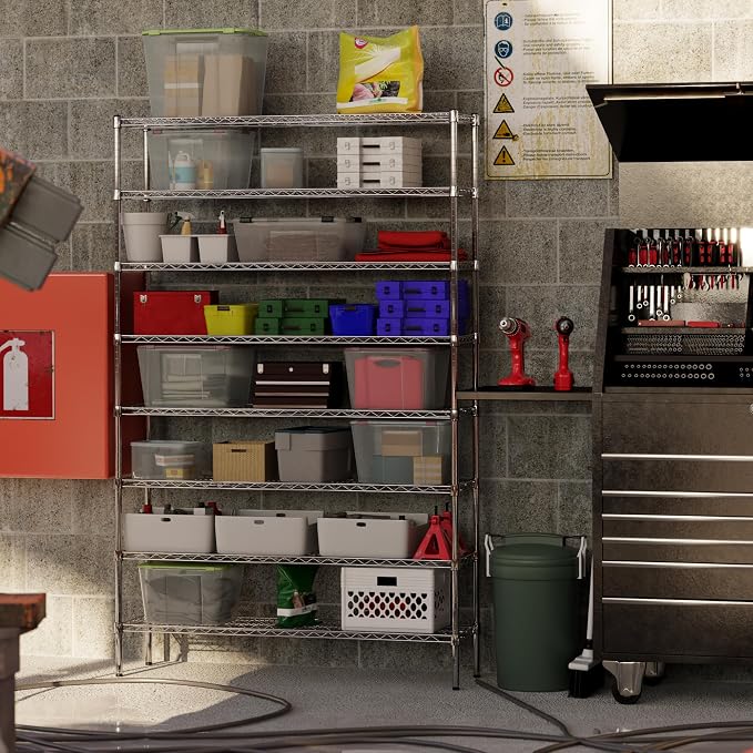 14" Deep x 54" Wide x 86" Height Wire Shelving Kit | 8-Tier | NSF Commercial - Image 7
