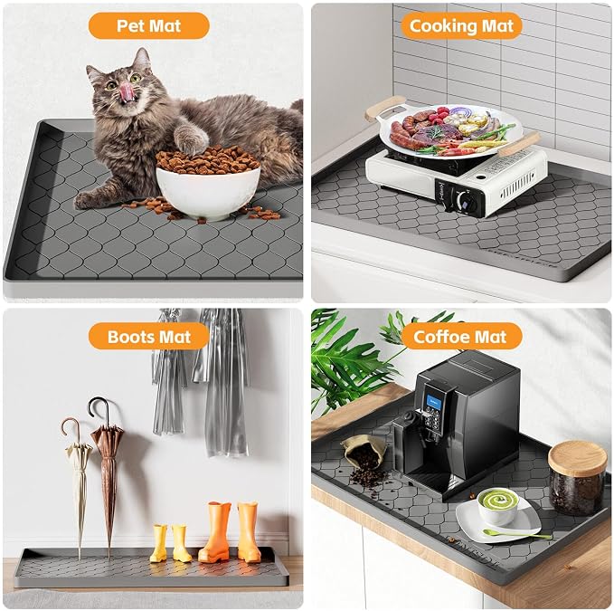 Silicone Under Sink Mat 28" x 19", kitchen Essentials and Gadgets, Shelf liner - Image 5