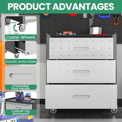 10-Piece Heavy Duty Steel Garage Cabinet System - Image 6