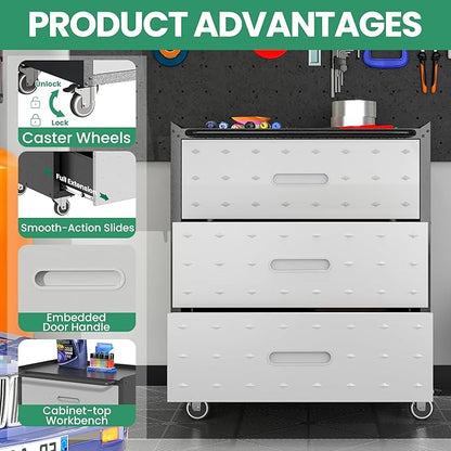 Garage Cabinet System | Heavy Duty Steel All-in-One Modular Garage Cabinet Set - Image 8