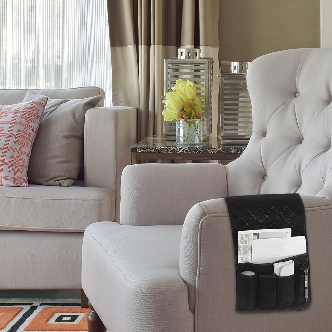 uxcell 1 Pcs Recliner Armchair Caddy, Couch Armrest Organizer - Image 5