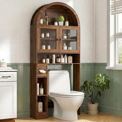 Arched Over The Toilet Storage Cabinet by zofiauai